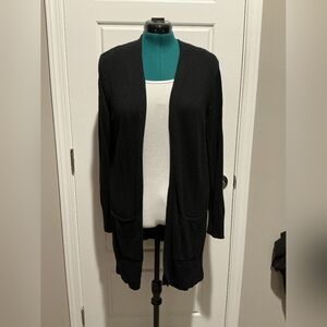 Old Navy Women's Long Black Open Front Cardigan
